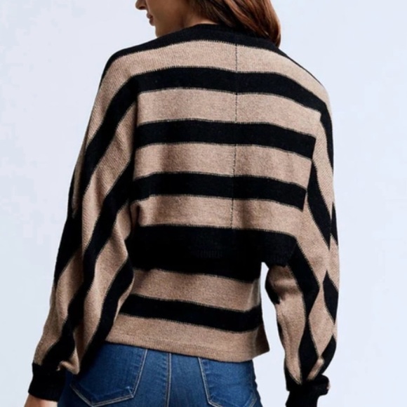 L'AGENCE Kloss Convertible Sweater, tank & shrug in 1, black/oatmeal,XS,EUC - Picture 7 of 8